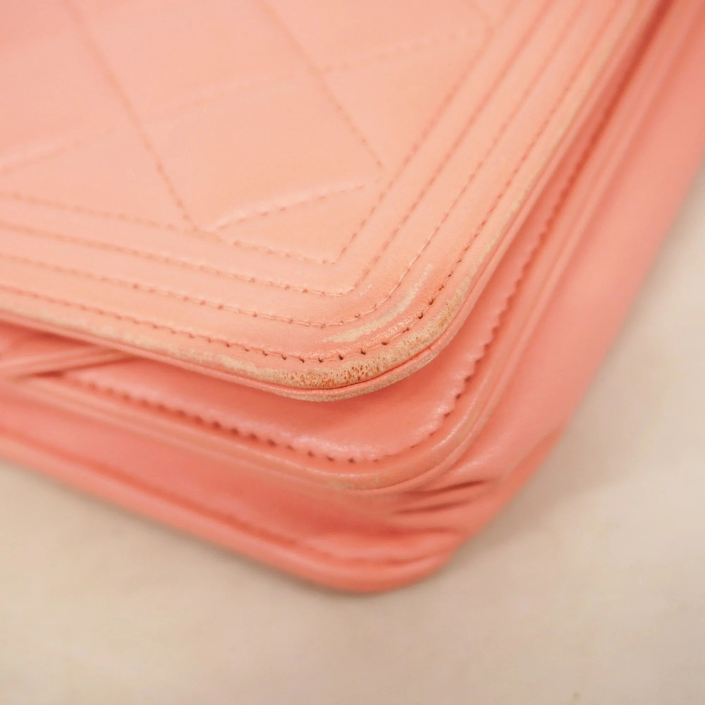 CHANEL Pink Lambskin Leather Wallet - Picture 7 of 11